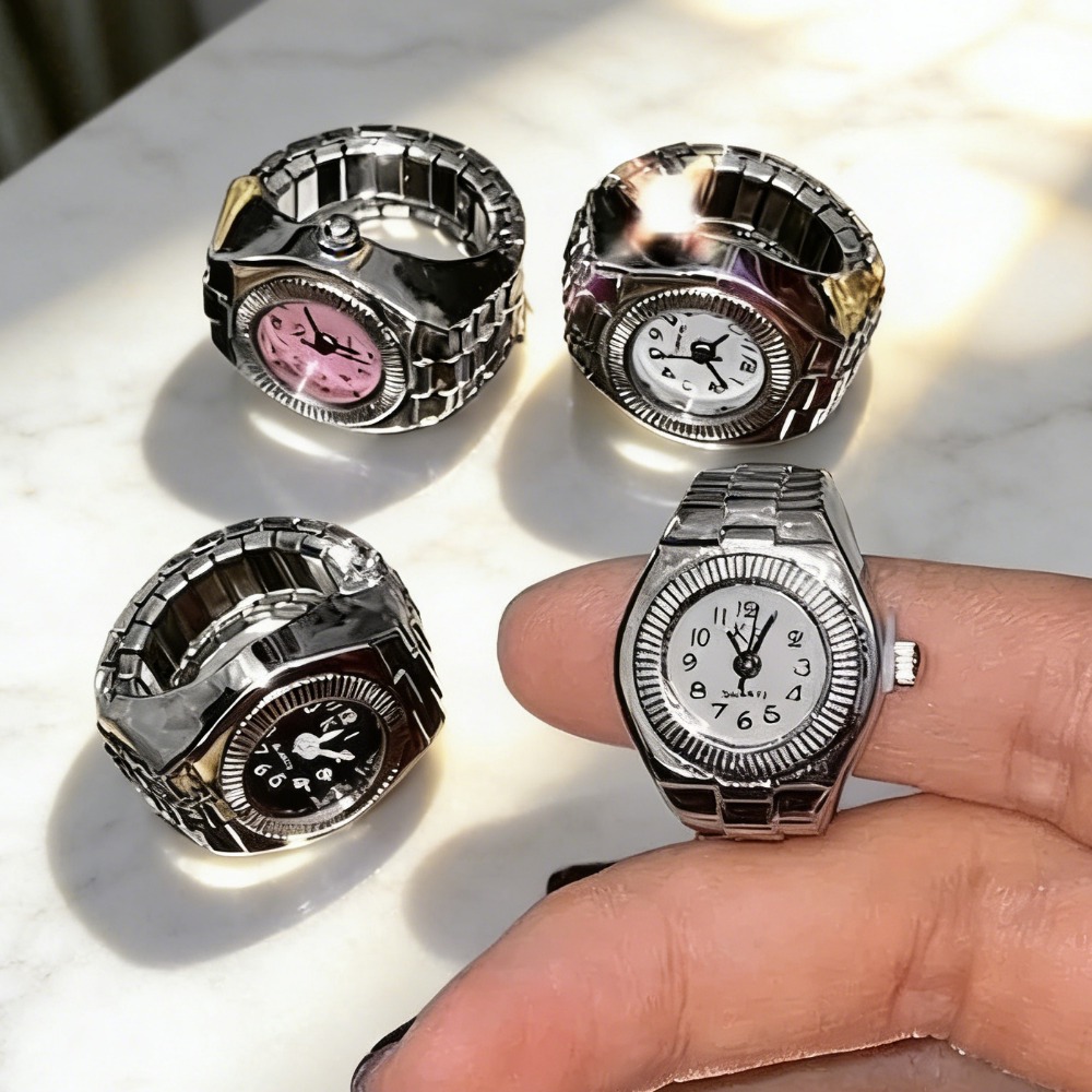 Vintage Jewelry Watches Women - Vintage Punk Quartz Finger Watch Ring
