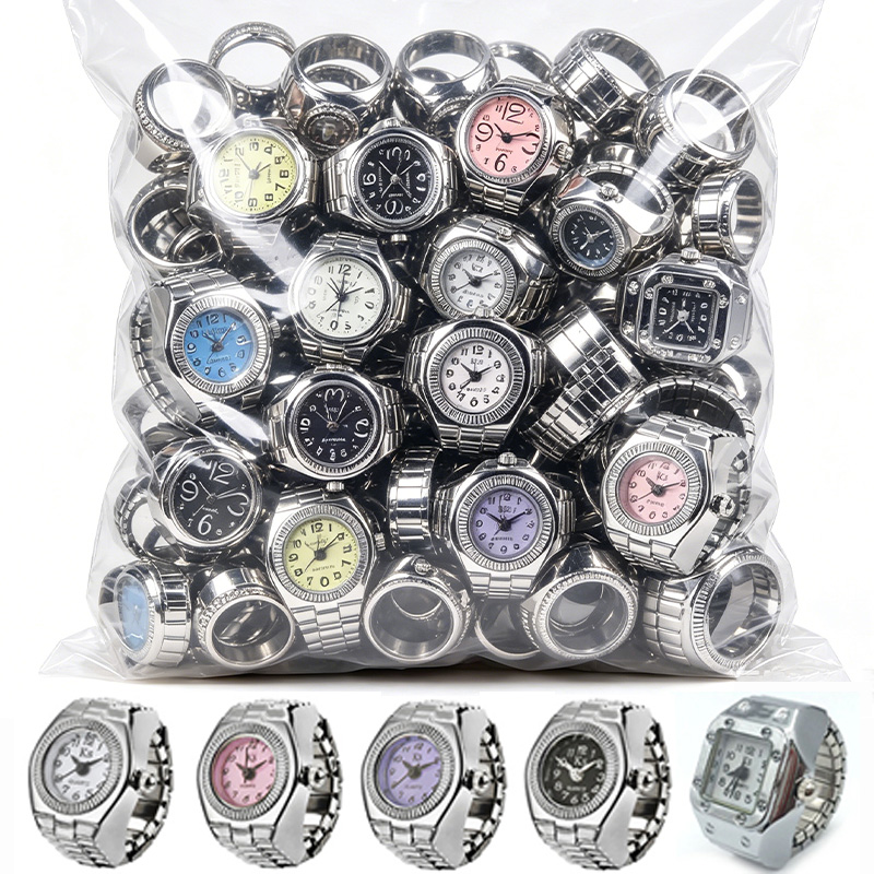 Vintage Jewelry Watches Women - Vintage Sliver Mini Punk Watches Rings