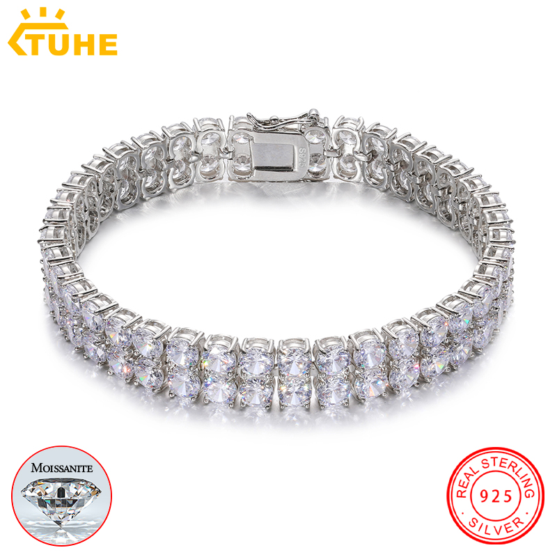 Tennis Bracelet Cubic - TUHE Unisex iced out Moissanite Double