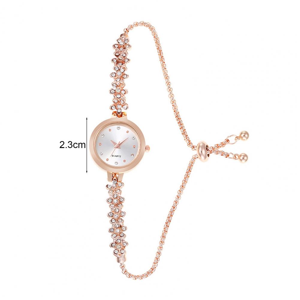 Jewels On Watches - 2.3cm Women Rhinestone Bracelet Watch Adjustable