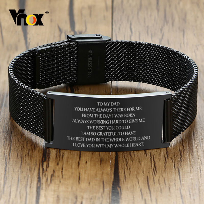 Jewelry Type Watches - Vnox 20mm TO MY DAD Bracelets