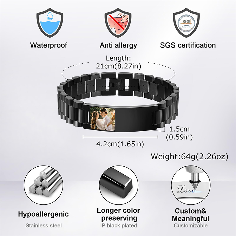 Custom Picture Text Bracelet W - Jewelry Type Watches review and price