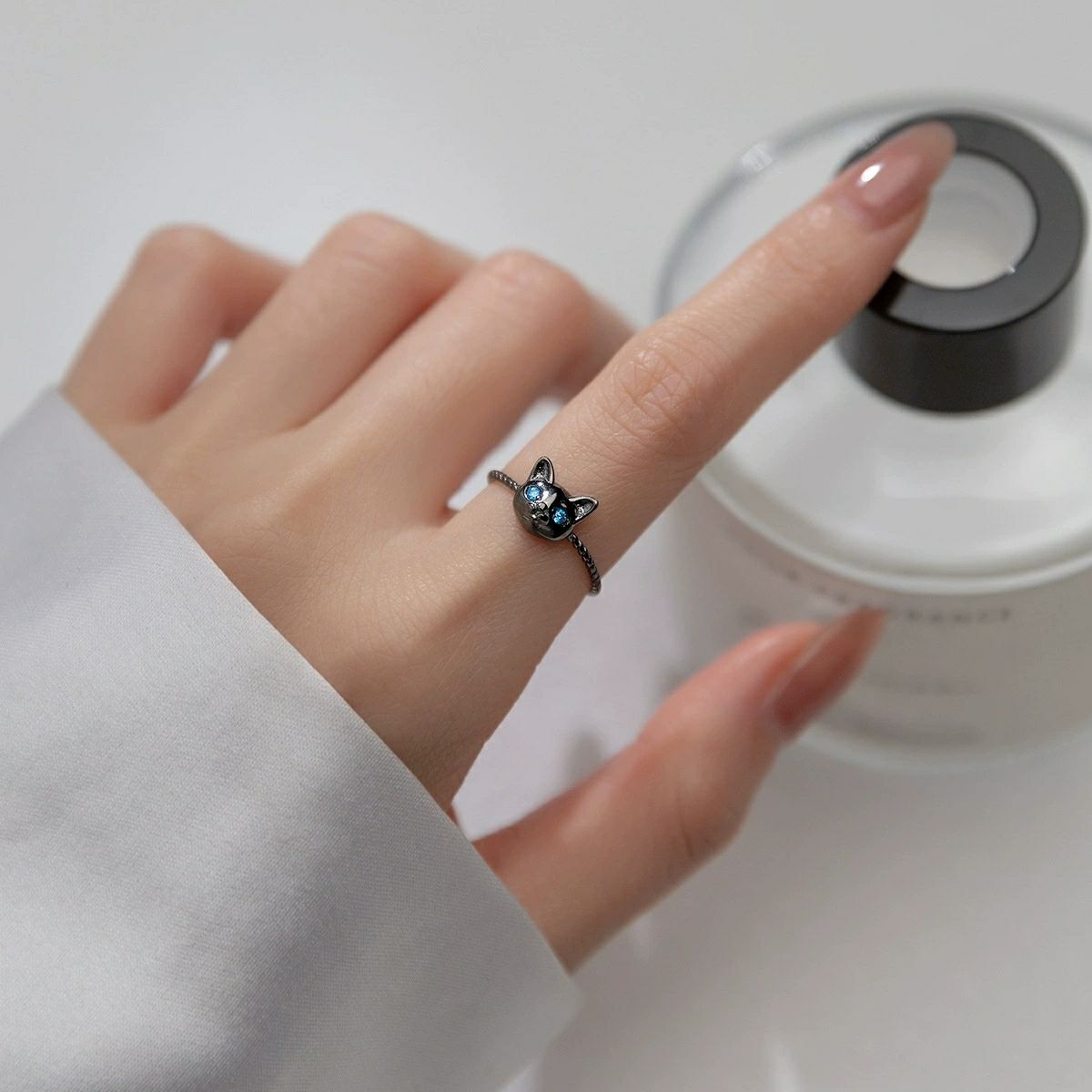 925 Sterling Silver Cat Rings  - Statement Cocktail Ring review and price