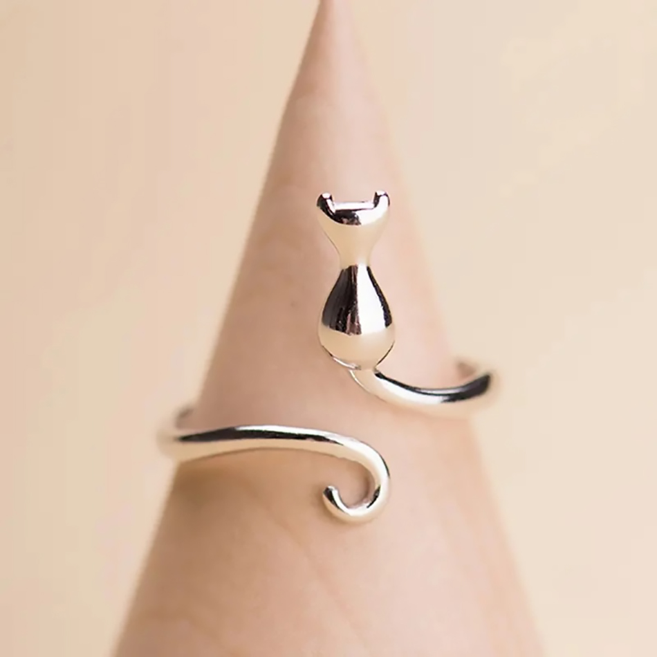 925 Sterling Silver Cat Ring f - Statement Cocktail Ring review and price