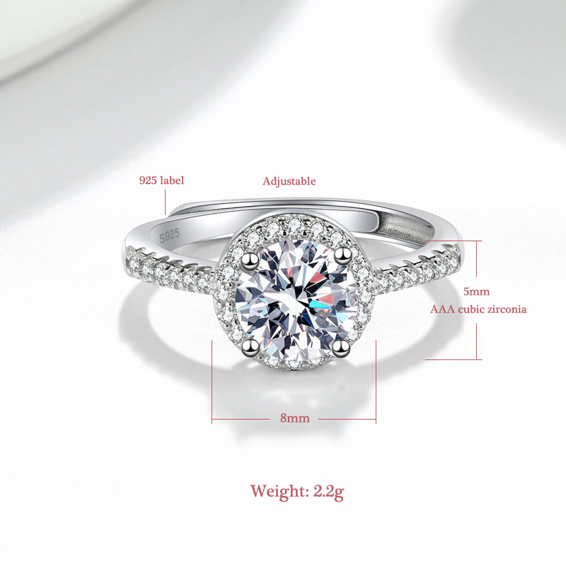 New 925 Sterling Silver Round  - Statement Cocktail Ring review and price