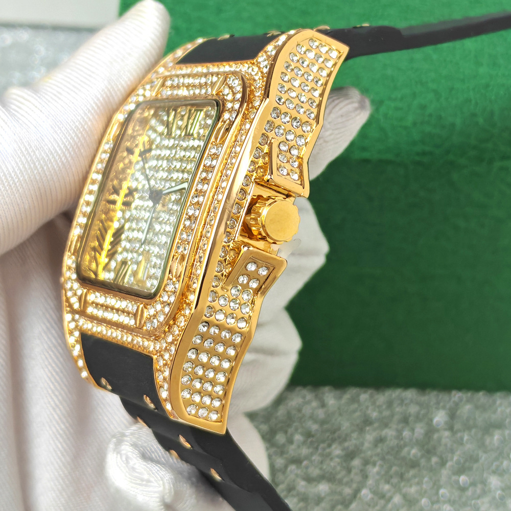 Hip Hop Iced Out Bling Square  - Jewelry Type Watches review and price