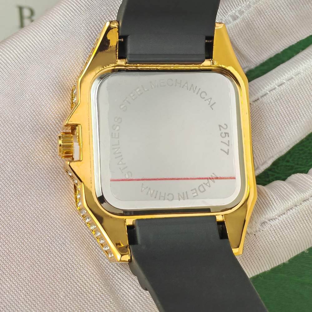 Hip Hop Iced Out Bling Square  - Jewelry Type Watches review and price