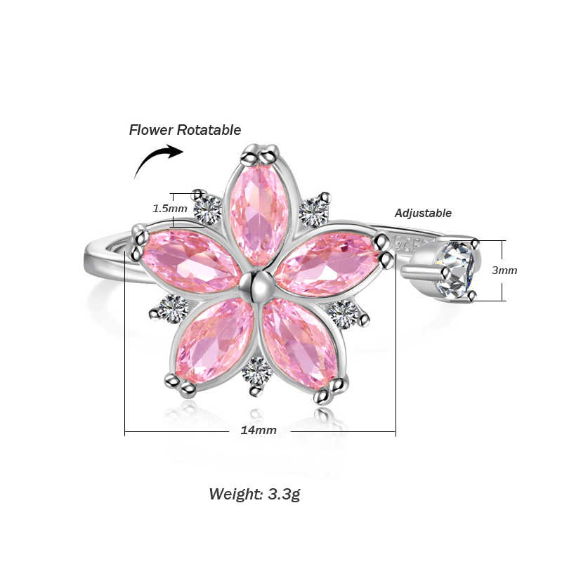 New Elegant Exquisite Rotatabl - Statement Cocktail Ring review and price