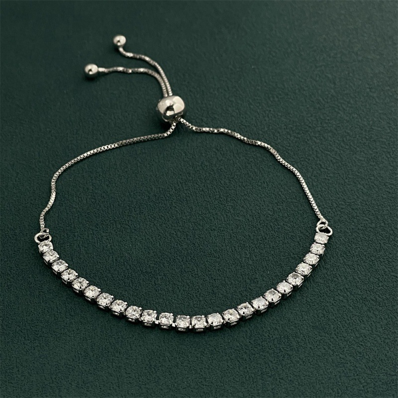 925 Sterling Silver Adjustable - Tennis Bracelet Cubic review and price
