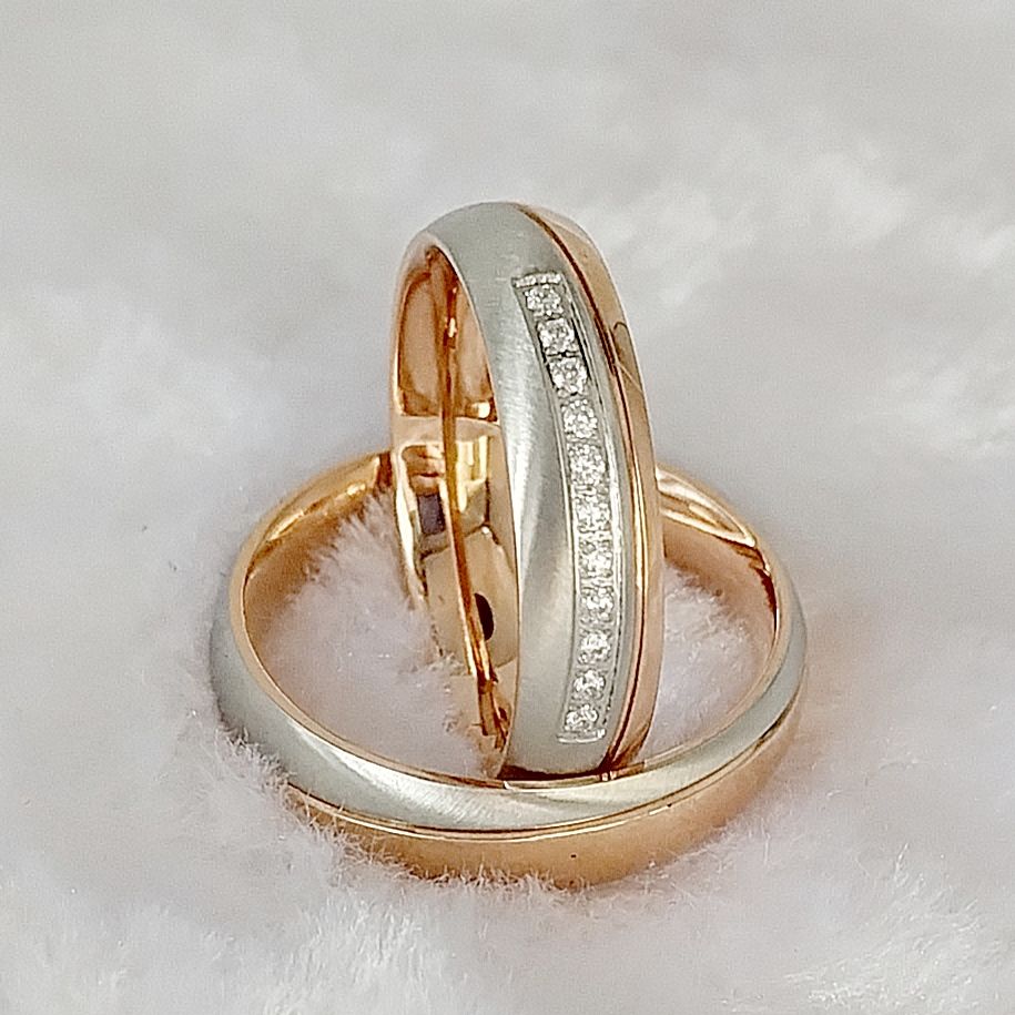 Designer Handmade 18K Rose Gol - Couple Ring Set review and price