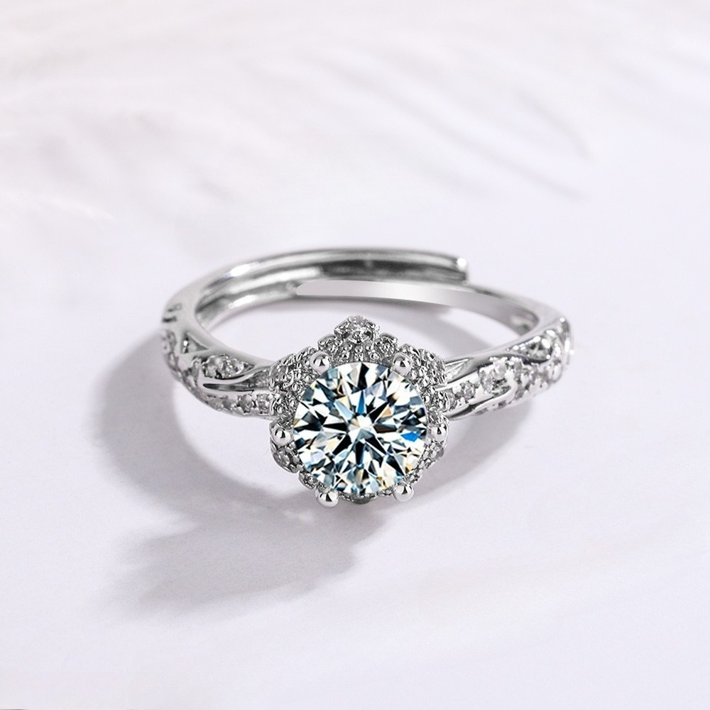 New 925 Sterling Silver Ring M - Statement Cocktail Ring review and price