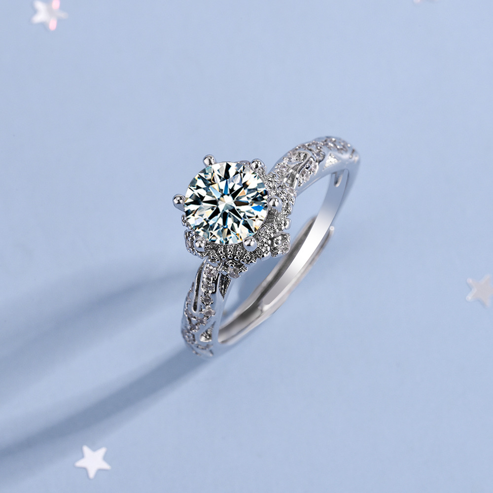 New 925 Sterling Silver Ring M - Statement Cocktail Ring review and price