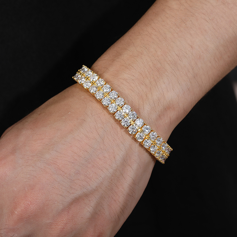 TUHE Unisex iced out Moissanit - Tennis Bracelet Cubic review and price