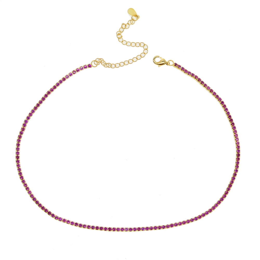 Clear CZ Tennis Chain Choker N - Tennis Bracelet Cubic review and price