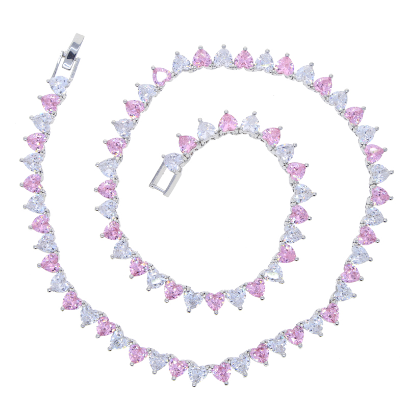 Wholesale 5A Heart Shaped Iced - Tennis Bracelet Cubic review and price