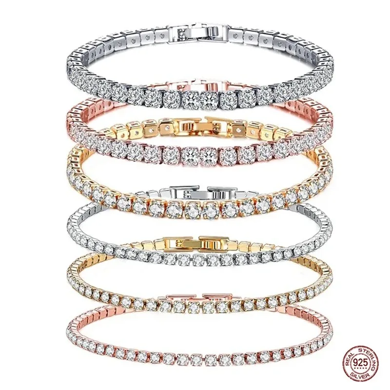 Hip hop 925 sterling silver cu - Tennis Bracelet Cubic review and price