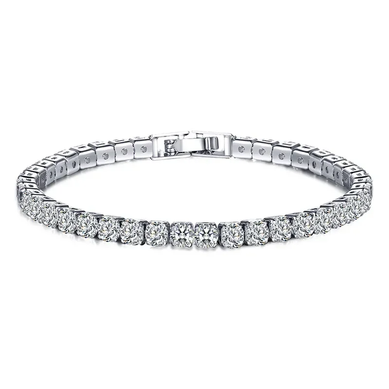 Hip hop 925 sterling silver cu - Tennis Bracelet Cubic review and price