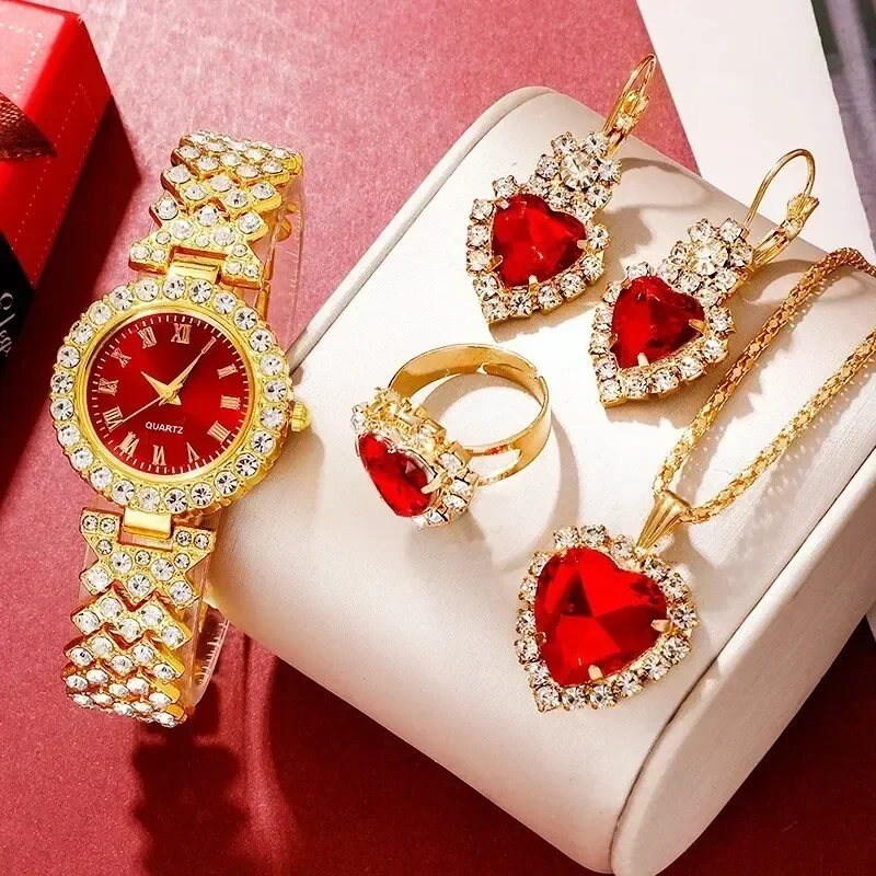 Golden Luxury Watch Women Ring - Jewels On Watches review and price