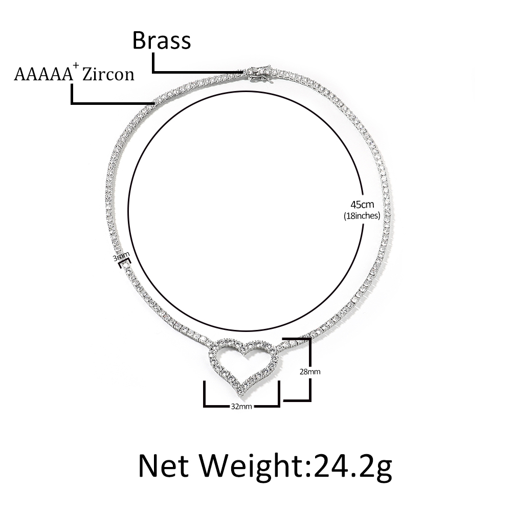 Uwin 3mm Tennis Chain With Lov - Tennis Bracelet Cubic review and price