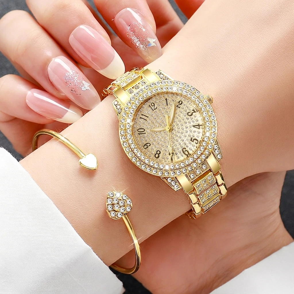 6PCS Fashion Rhinestone Women  - Jewels On Watches review and price