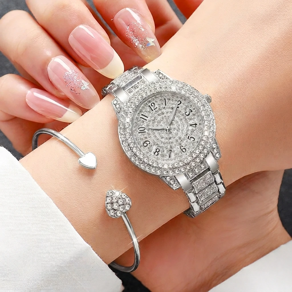 6PCS Fashion Rhinestone Women  - Jewels On Watches review and price