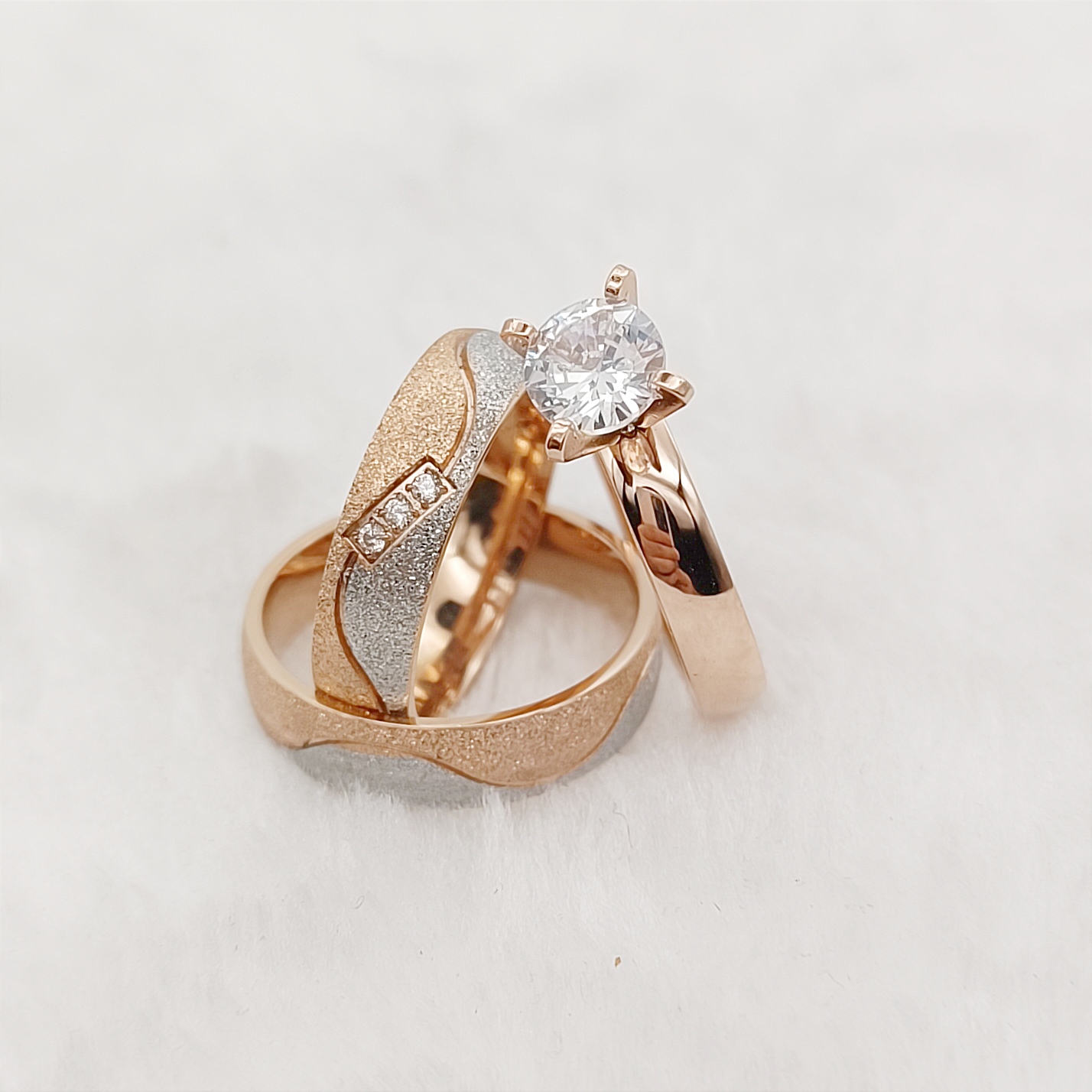 Proposal 3pcs Marriage Promise - Couple Ring Set review and price