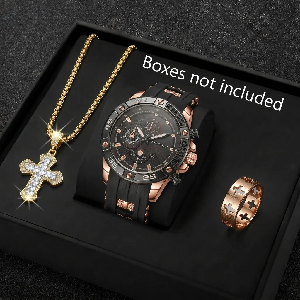3PCS Fashion Male Sports Watch - Jewelry Type Watches review and price