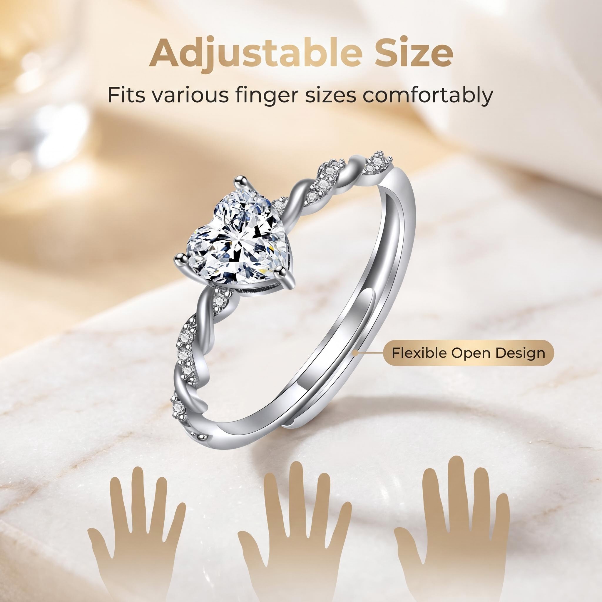 925 Sterling Silver Ring Class - Statement Cocktail Ring review and price