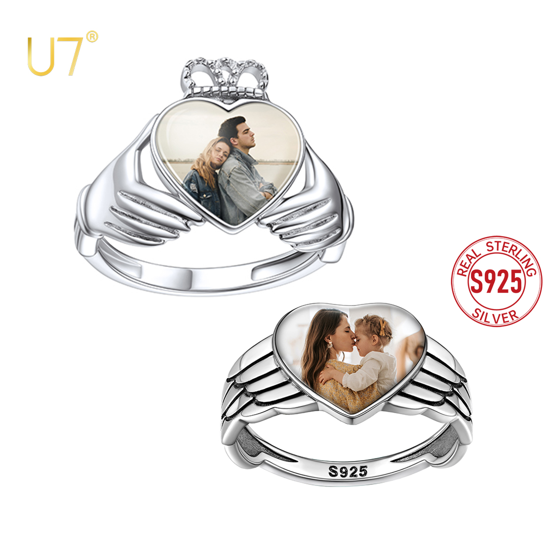 U7 Custom Photo Rings for Woma - Statement Cocktail Ring review and price