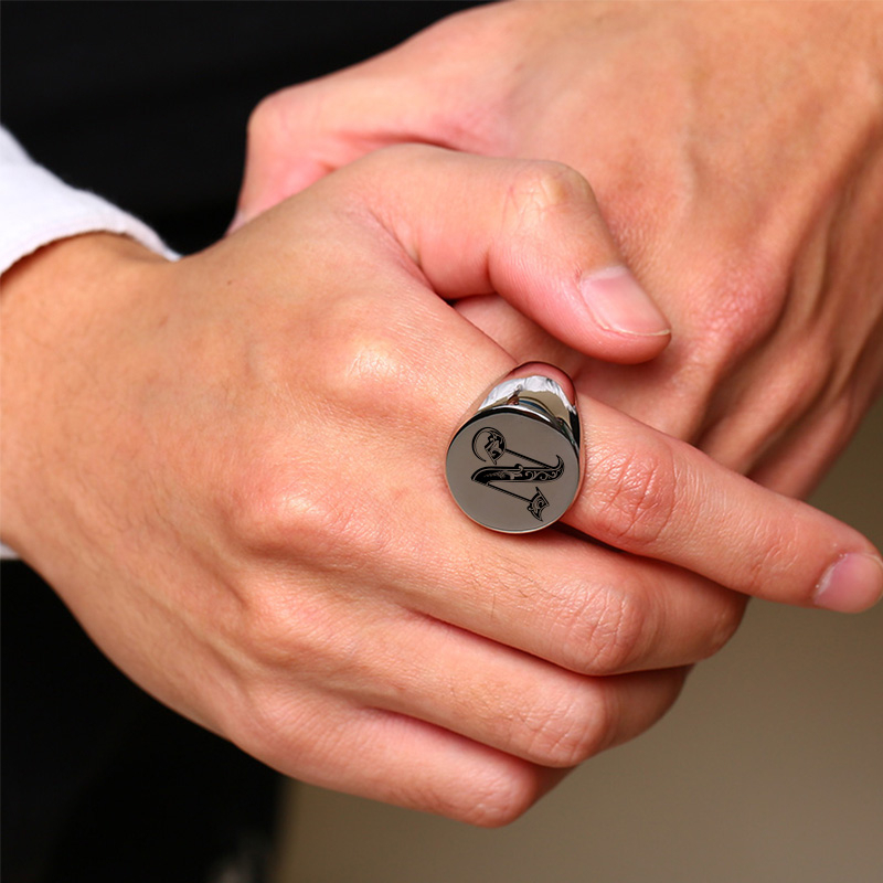 Vnox Stylish Pattern Font Init - Statement Cocktail Ring review and price