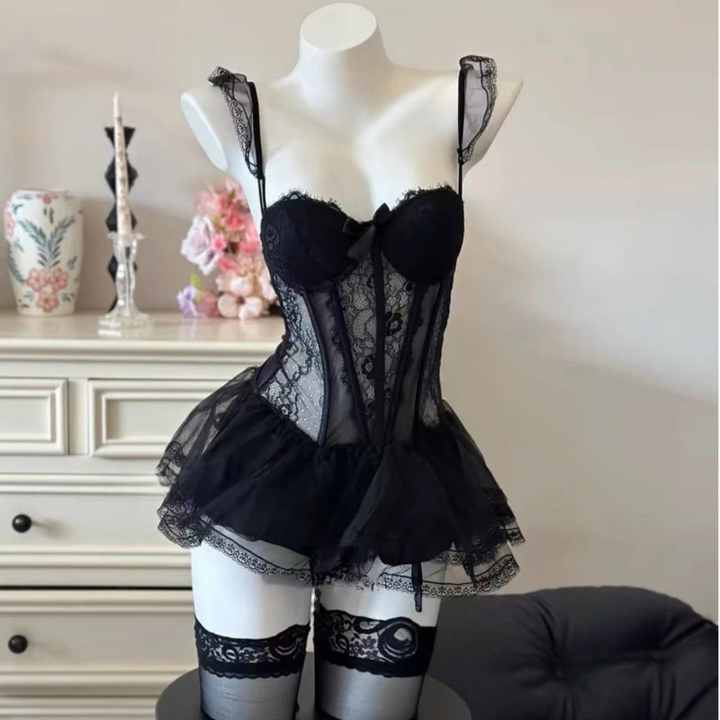 Porno Lingerie Lace Sexy Mesh  - Couple Ring Set review and price